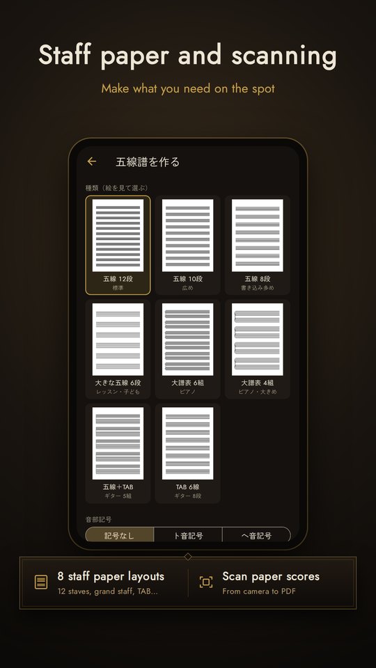 Staff paper and scanning